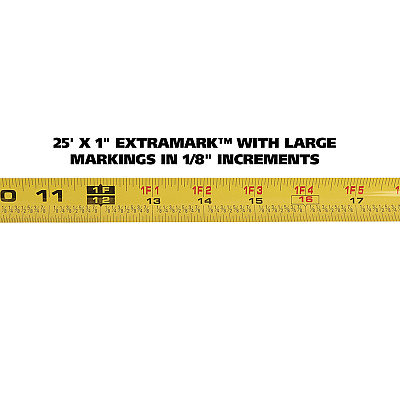 Great Neck ExtraMark Power Tape, 1" x 25 ft, Steel, Orange/Black (GNS95005)