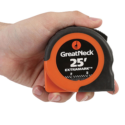 Great Neck ExtraMark Power Tape, 1" x 25 ft, Steel, Orange/Black (GNS95005)