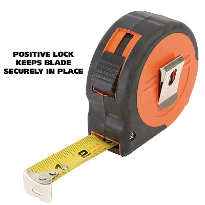 Great Neck ExtraMark Tape Measure, 1" x 35 ft, Steel, Orange/Black (GNS95010)