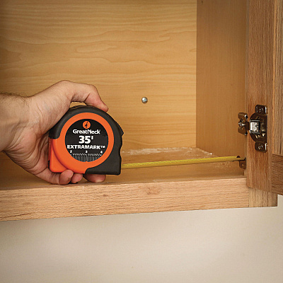 Great Neck ExtraMark Tape Measure, 1" x 35 ft, Steel, Orange/Black (GNS95010)