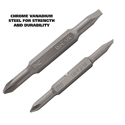 Great Neck 4 In-1 Screwdriver W/interchangeable Phillips/standard Bits, Assorted Colors (GNSSD4BC)