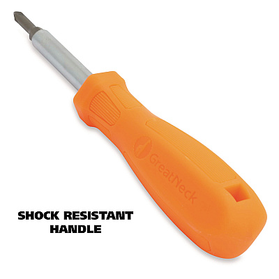 Great Neck 4 In-1 Screwdriver W/interchangeable Phillips/standard Bits, Assorted Colors (GNSSD4BC)