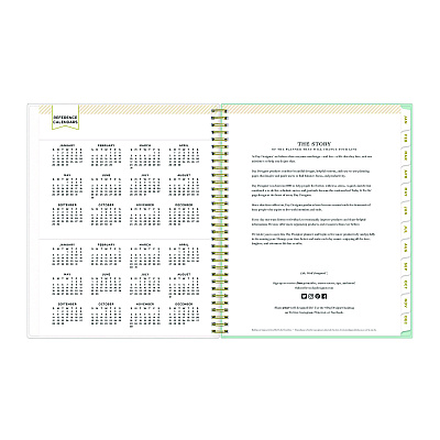 Blue Sky Day Designer Secret Garden Mint Frosted Weekly/Monthly Planner, Floral Artwork, 11 x 8.5, 12-Month (Jan to Dec): 2026 (140101)