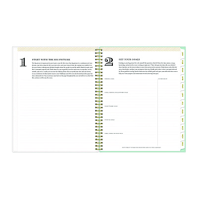 Blue Sky Day Designer Secret Garden Mint Frosted Weekly/Monthly Planner, Floral Artwork, 11 x 8.5, 12-Month (Jan to Dec): 2026 (140101)