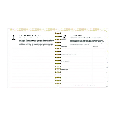 Blue Sky Day Designer Navy Stripe Daily/Monthly Planner, Horizontal Stripe Artwork, 10 x 8, Navy/White Cover, 12-Month (Jan-Dec): 2026 (142098)