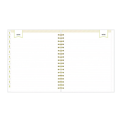 Blue Sky Day Designer Navy Stripe Daily/Monthly Planner, Horizontal Stripe Artwork, 10 x 8, Navy/White Cover, 12-Month (Jan-Dec): 2026 (142098)