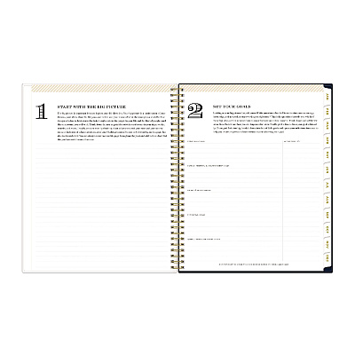 Blue Sky Day Designer Peyton Create-Your-Own Cover Weekly/Monthly Planner, Floral Artwork, 11 x 8.5, Navy, 12-Month (Jan to Dec): 2026 (103617)