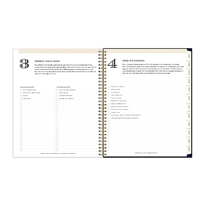 Blue Sky Day Designer Peyton Create-Your-Own Cover Weekly/Monthly Planner, Floral Artwork, 11 x 8.5, Navy, 12-Month (Jan to Dec): 2026 (103617)