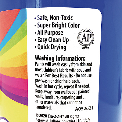 Cra-Z-Art Washable Tempera Paint, Blue, 32 oz Bottle (CZA760076)