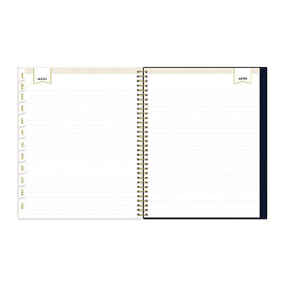Blue Sky Day Designer Peyton Create-Your-Own Cover Weekly/Monthly Planner, Floral Artwork, 11 x 8.5, Navy, 12-Month (Jan to Dec): 2026 (103617)