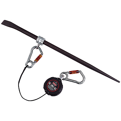 ergodyne Squids 3791 Sleever/Connecting Bar Lock Collar with Tool Attachment Point, 7 lb Max Working Capacity, 0.87" Long, Silver (EGO19107)