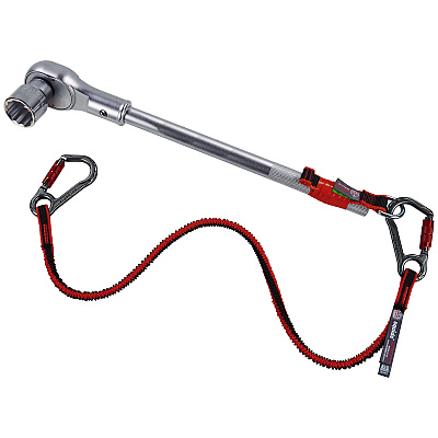 ergodyne Squids 3706 Web Tool Tether Attachment with D-Ring Tool Tails, 5 lb Max Working Capacity, 5.5" Long, Black, 3/Pack (EGO19710)