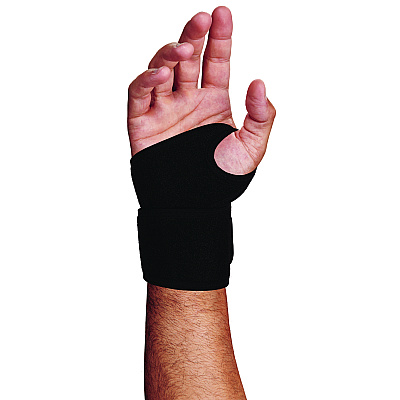 ergodyne ProFlex 425 Neoprene Wrist Wrap Support with Thumb Loop, One Size Fits Most, Fits Left Hand/Right Hand, Black (EGO72106)