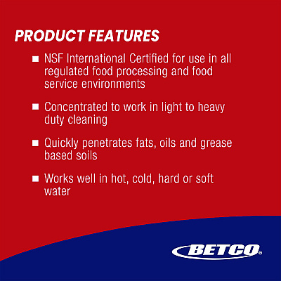Betco Liquid Chisel Max Non-Butyl Degreaser, Characteristic Scent, 5 gal Pail (BET1450500)