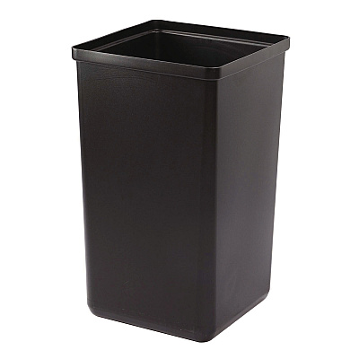 Alpine 29 Gallon Trash/Recycling Cans, Steel, Blue Mixed Recycling Can with Square Lid, Black Trash Can with Square Lid (ALH4450BLKKIT2)