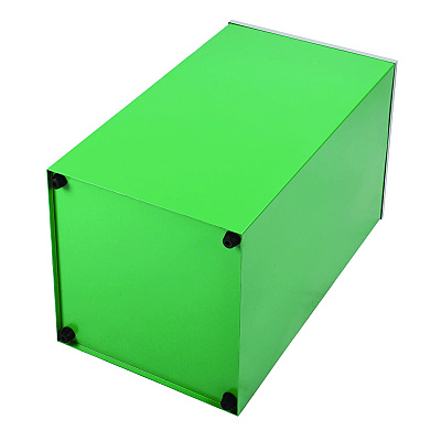 Alpine 29 Gallon Trash/Recycling Cans, Steel, Green Mixed Recycling Can with Square Lid, Black Trash Can with Square Lid (ALH4450BLKKIT10)