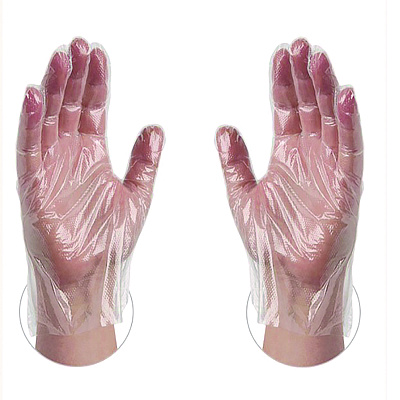 X3 by AMMEX Poly Food Safe Industrial Gloves, Large, Clear, 500/Box (AXCPGLOVEL500)