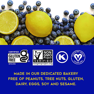 88 ACRES Warm 'N Chewey Gluten-Free Blueberry/Lemon Seed and Oat Bar, 1.6 oz Bar, 9/Box (AABACY00592)