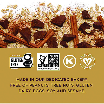 88 ACRES Warm 'N Chewy Gluten-Free Oatmeal/Chocolate Chip Seed and Oat Bar, 1.6 oz Bar, 9/Box (AABACY11049)