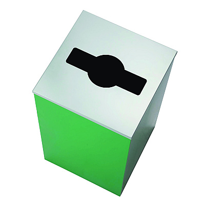 Alpine 29 Gallon Trash/Recycling Cans, Steel, Green Can with Mixed Lid (ALH4450KITGRNM)