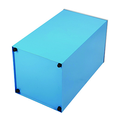 Alpine 29 Gallon Trash/Recycling Cans, Steel, Blue Can with Mixed Lid (ALH4450KITBLUM)