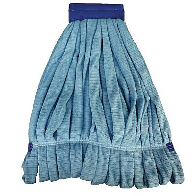 Impact Microfiber Tube Wet Mops, Large, 5" Headband, Blue, 12/Carton (IMPLF0003)