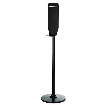 Alpine Stainless Steel Universal Sanitizer and Soap Dispenser Stand, 14.5" dia x 55.5" h, Black (ALH430STANDBLK)