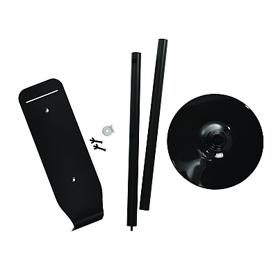 Alpine Stainless Steel Universal Sanitizer and Soap Dispenser Stand, 14.5" dia x 55.5" h, Black (ALH430STANDBLK)