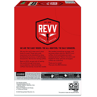 revv NO SURRENDER K-Cup, Dark Roast, K-Cup, 24/Box (GMT6873)