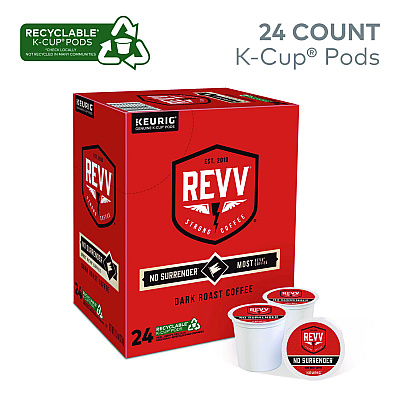 revv NO SURRENDER K-Cup, Dark Roast, K-Cup, 24/Box (GMT6873)