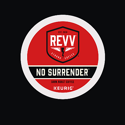 revv NO SURRENDER K-Cup, Dark Roast, K-Cup, 24/Box (GMT6873)