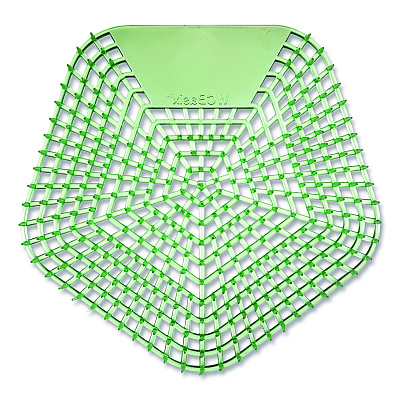 Boardwalk Anti-Splash Urinal Screen, Cucumber Twist Scent, Green, 0.11 oz, 10/Box (1005)