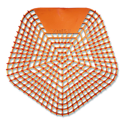 Boardwalk Anti-Splash Urinal Screen, Mango Mist Scent, Orange, 0.11 oz, 10/Box (1006)