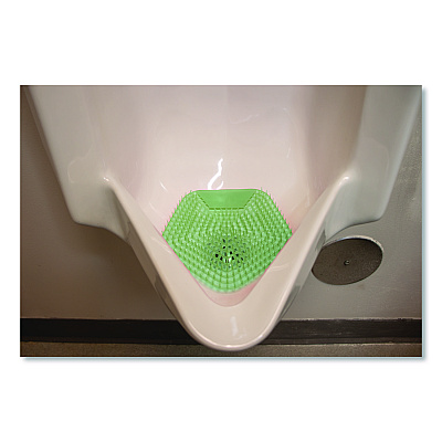Boardwalk Anti-Splash Urinal Screen, Cucumber Twist Scent, Green, 0.11 oz, 10/Box (1005)