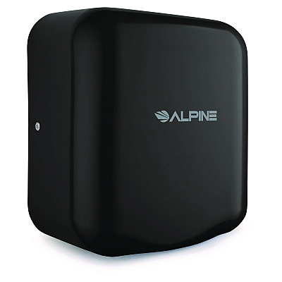 Alpine Hemlock Commercial Automatic 120V Hand Dryer, 6.69 x 11.41 x 12.31, Stainless Steel, Black (ALHALP40010BLA)
