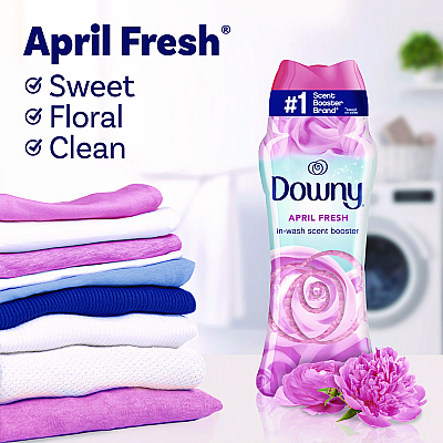 Downy Fresh Protect In-Wash Scent Beads with Febreze Odor Defense, April Fresh Scent, 24 oz Pour Bottle (DNY613969095)