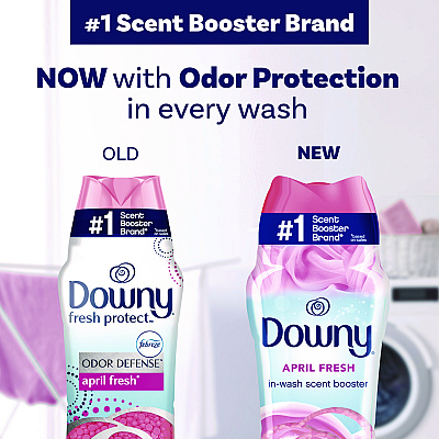 Downy Fresh Protect In-Wash Scent Beads with Febreze Odor Defense, April Fresh Scent, 24 oz Pour Bottle (DNY613969095)