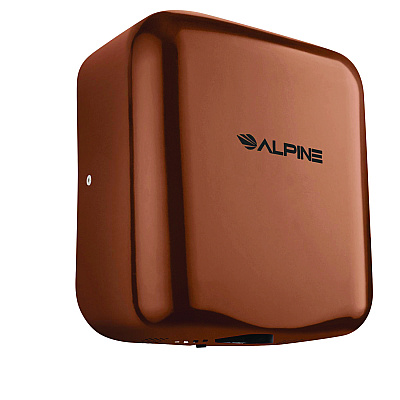 Alpine Hemlock Commercial Automatic 120V Hand Dryer, 6.68 x 11.41 x 12.31, Stainless Steel, Copper (ALHALP40010COP)