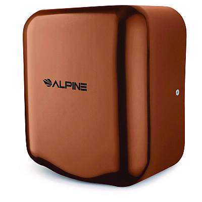 Alpine Hemlock Commercial Automatic 120V Hand Dryer, 6.68 x 11.41 x 12.31, Stainless Steel, Copper (ALHALP40010COP)