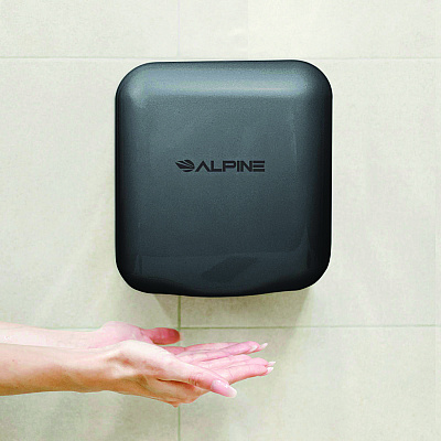 Alpine Hemlock Commercial Automatic 120V Hand Dryer, 6.68 x 11.41 x 12.31, Stainless Steel, Gray (ALHALP40010GRY)