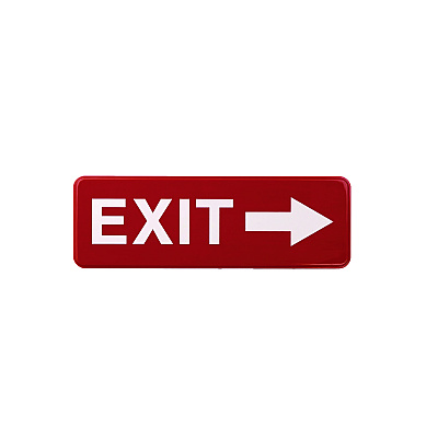 General Printing & Design Emergency Exit Indoor/Outdoor Wall Sign, 9 x 3, Red Face, White Graphics, 2/Pack (EXOEGPHD0257S)