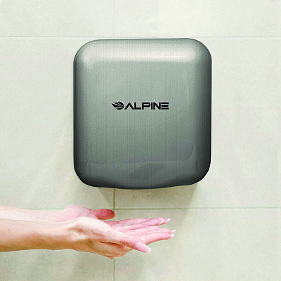 Alpine Hemlock Commercial Automatic 120V Hand Dryer, 6.68 x 11.41 x 12.31, Stainless Steel, Silver (ALHALP40010SSB)