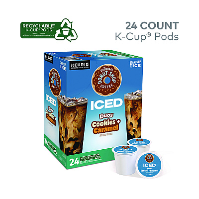 The Original Donut Shop Iced Duos Cookies + Caramel Iced Coffee K-Cup Pods, 24/Box (GMT5000373021)