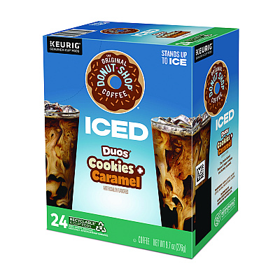 The Original Donut Shop Iced Duos Cookies + Caramel Iced Coffee K-Cup Pods, 24/Box (GMT5000373021)