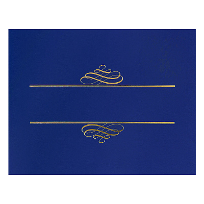 Great Papers Embossed Foil Certificate Holders, 80-lb Paper, Navy, 5/Pack (GRP903119)