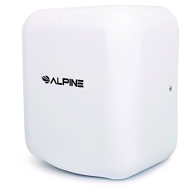 Alpine Hemlock Commercial 220V Automatic Hand Dryer, 6.68 x 11.41 x 12.31, Stainless Steel, White (ALHALP40020WHI)