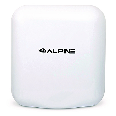 Alpine Hemlock Commercial 220V Automatic Hand Dryer, 6.68 x 11.41 x 12.31, Stainless Steel, White (ALHALP40020WHI)