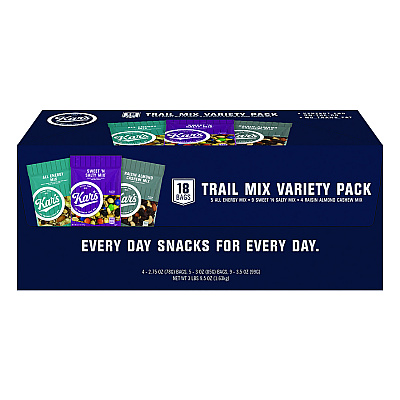 Kar's Trail Mix Variety Pack, Assorted Flavors, 18 Bags/Carton (KAR08825)