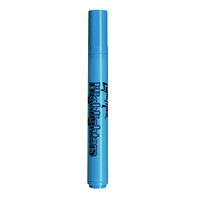 LIQUI-MARK Tank Fluorescent Highlighter, Blue Ink, Chisel Tip, Blue Barrel, Dozen (LQM60823)