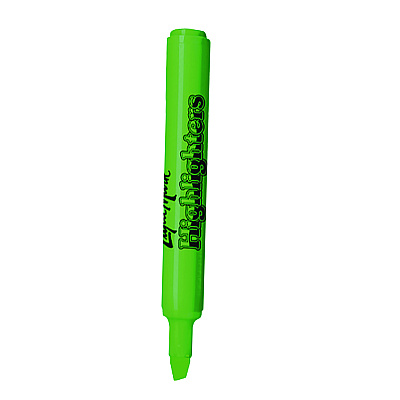 LIQUI-MARK Tank Fluorescent Highlighter, Green Ink, Chisel Tip, Green Barrel, Dozen (LQM61211)